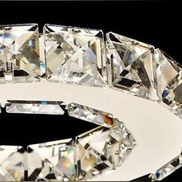 Crystal Flush Mount 3 Lights Modern, átlátszó, galvanizáló rozsdamentes acél