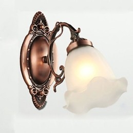 Retro üveg egyszerű európai modern elegancia kovácsoltvas fali lámpa