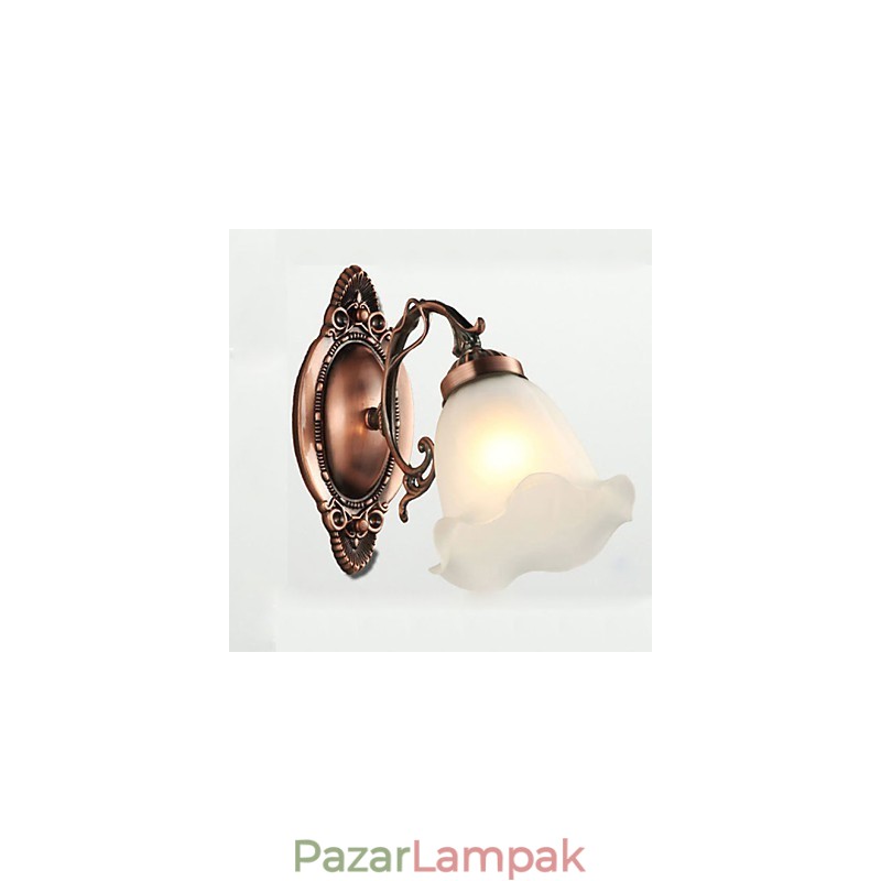 Retro üveg egyszerű európai modern elegancia kovácsoltvas fali lámpa