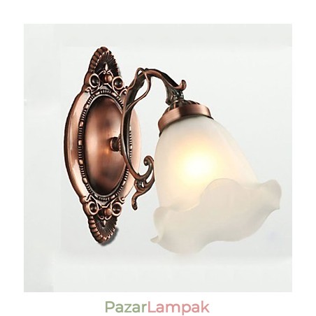 Retro üveg egyszerű európai modern elegancia kovácsoltvas fali lámpa Retro üveg egyszerű európai modern elegancia kovácsoltvas fali lámpa