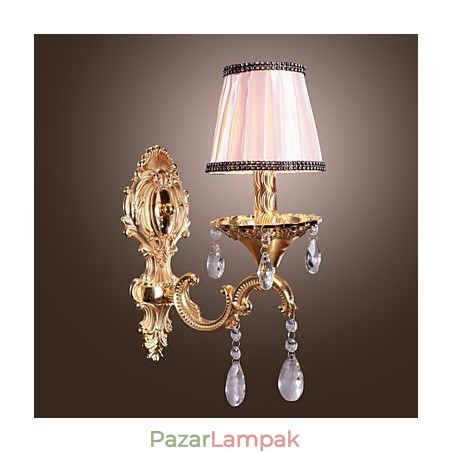 Elegáns, rózsaszínű kristály fali lámpa Elegáns, rózsaszínű kristály fali lámpa