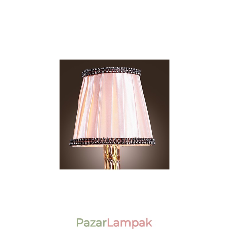 Elegáns, rózsaszínű kristály fali lámpa