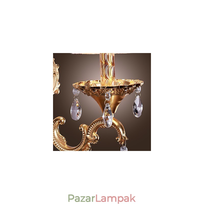 Elegáns, rózsaszínű kristály fali lámpa