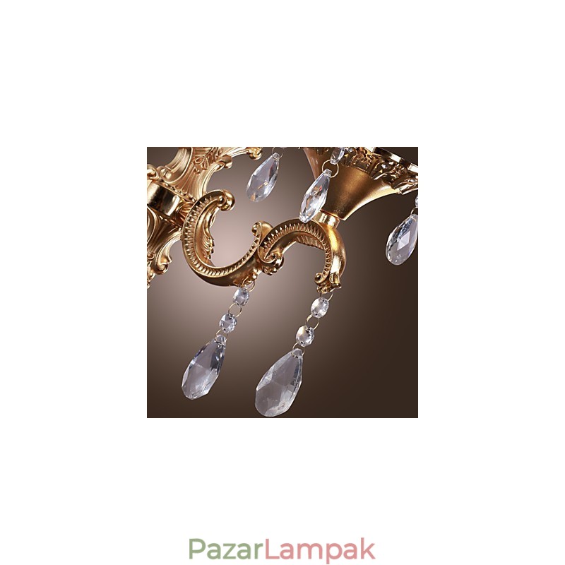 Elegáns, rózsaszínű kristály fali lámpa