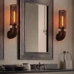 Restaurálja az ősi módszereket, kovácsoltvas loft kreatív fali lámpákat