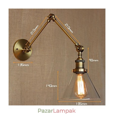 Ipari stílusú retro vintage üzletek Hálószoba Modern templomterem díszített bronz falikar Ipari stílusú retro vintage üzletek Hálószoba Modern templomterem díszített bronz falikar