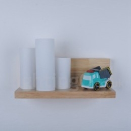 Mini stílusú falilámpák üveg ernyőkkel Modern, kortárs fa bambusz fali lámpa