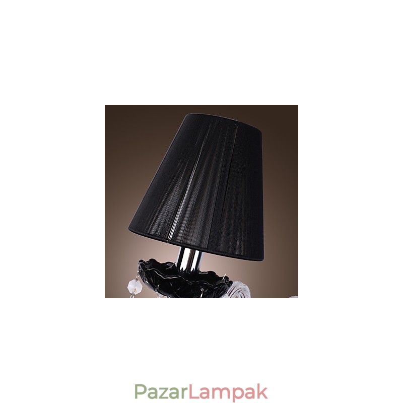 Kristály fali lámpa 2 lámpával szövet árnyalatban