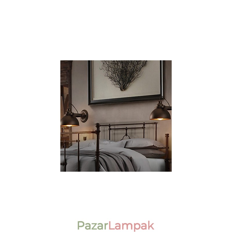 Tetőtéri kovácsoltvas edény kreatív vintage fali lámpák