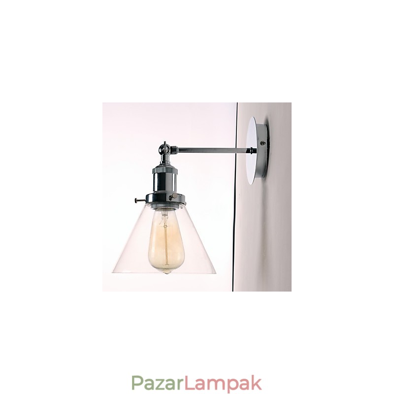 Art Deco fali lámpa üvegkúp árnyékolással