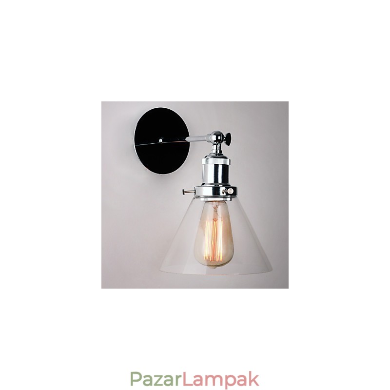 Art Deco fali lámpa üvegkúp árnyékolással