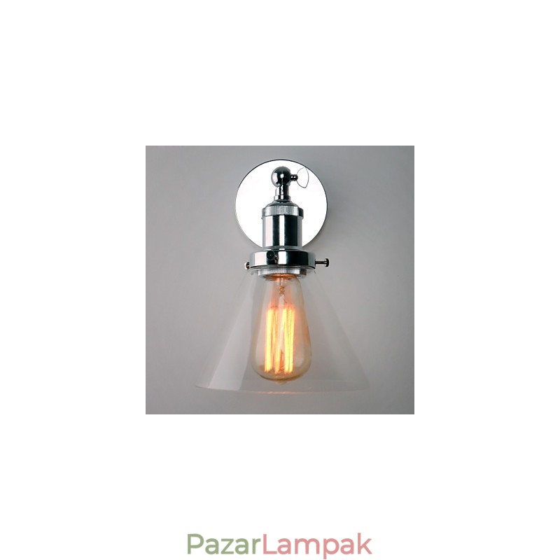 Art Deco fali lámpa üvegkúp árnyékolással