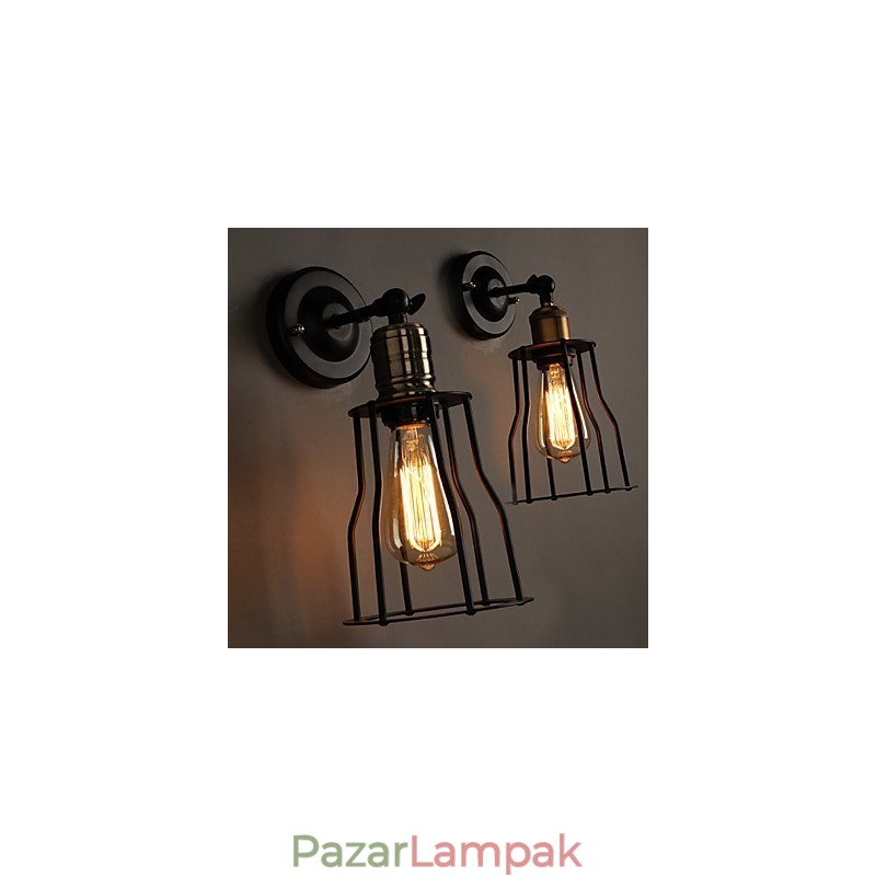 Kreatív Az ágy feje Titán fém fali lámpa