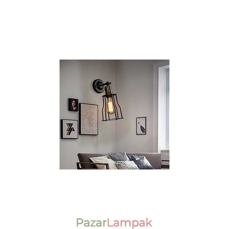 Kreatív Az ágy feje Titán fém fali lámpa