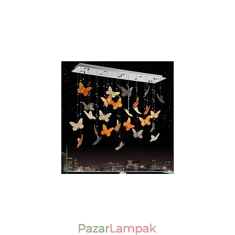 Lámpa függesztett pillangó kristálylámpa