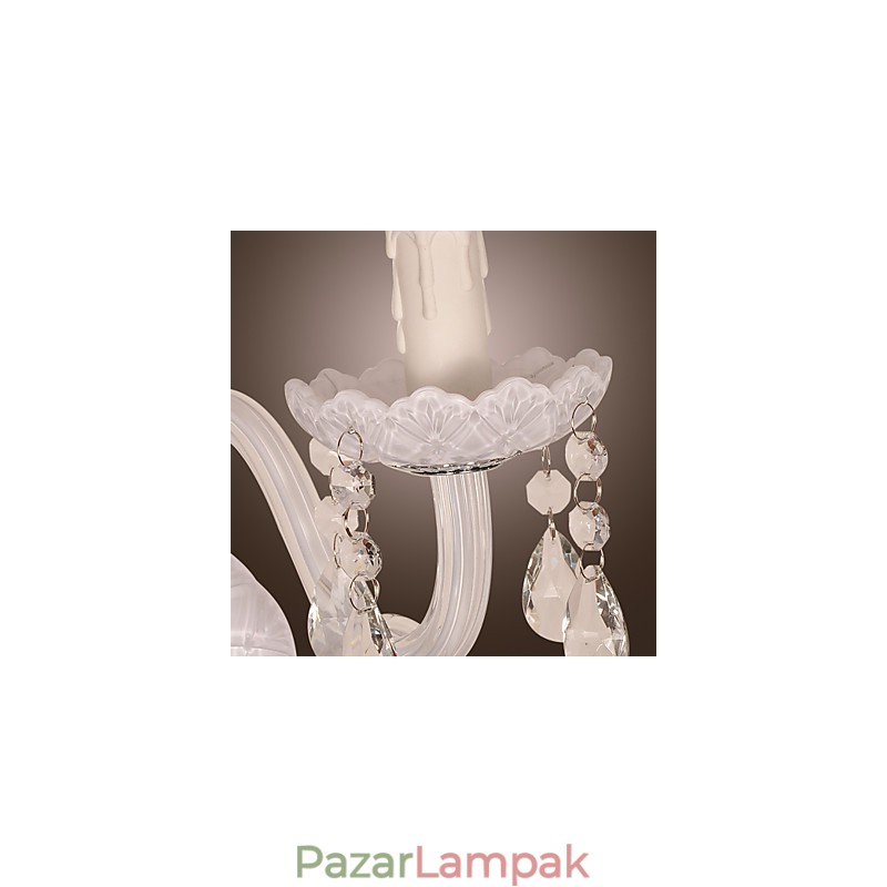 Kristály fali lámpa 2 lámpával gyertyakörtében