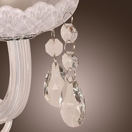 Kristály fali lámpa 2 lámpával gyertyakörtében