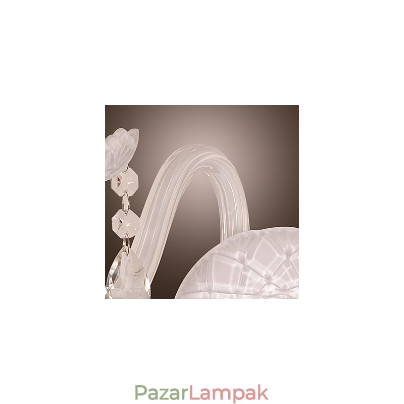 Kristály fali lámpa 2 lámpával gyertyakörtében