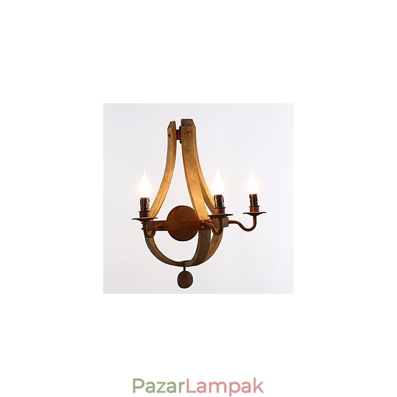 Mini stílusú falikarok, rusztikus Lodge fa bambusz