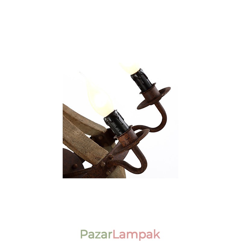 Mini stílusú falikarok, rusztikus Lodge fa bambusz