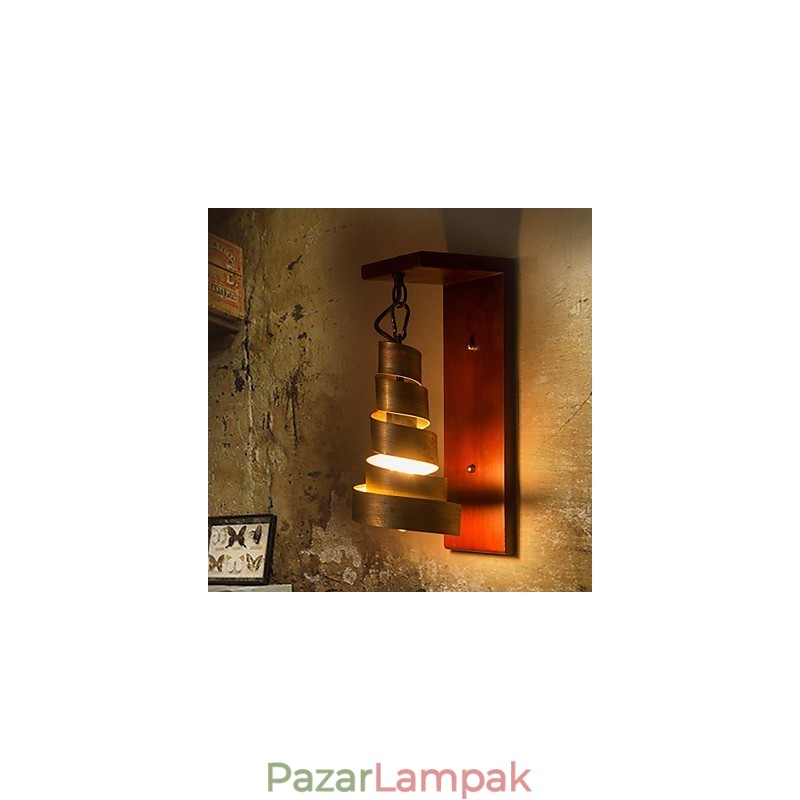 Antik fa falikar 1 lámpa