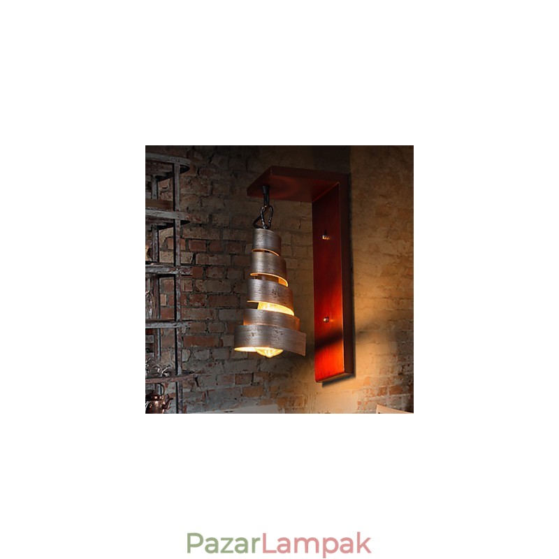 Antik fa falikar 1 lámpa