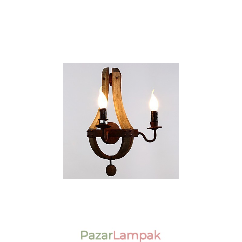 Mini stílusú falikarok, rusztikus Lodge fa bambusz