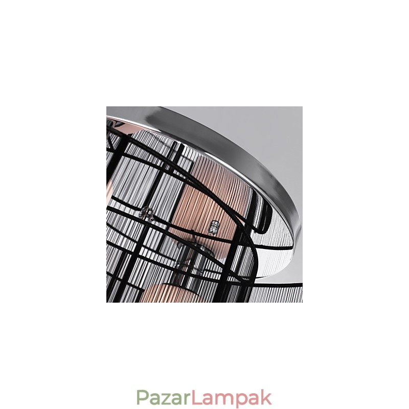 Mennyezeti lámpa Modern design 2 lámpa fekete