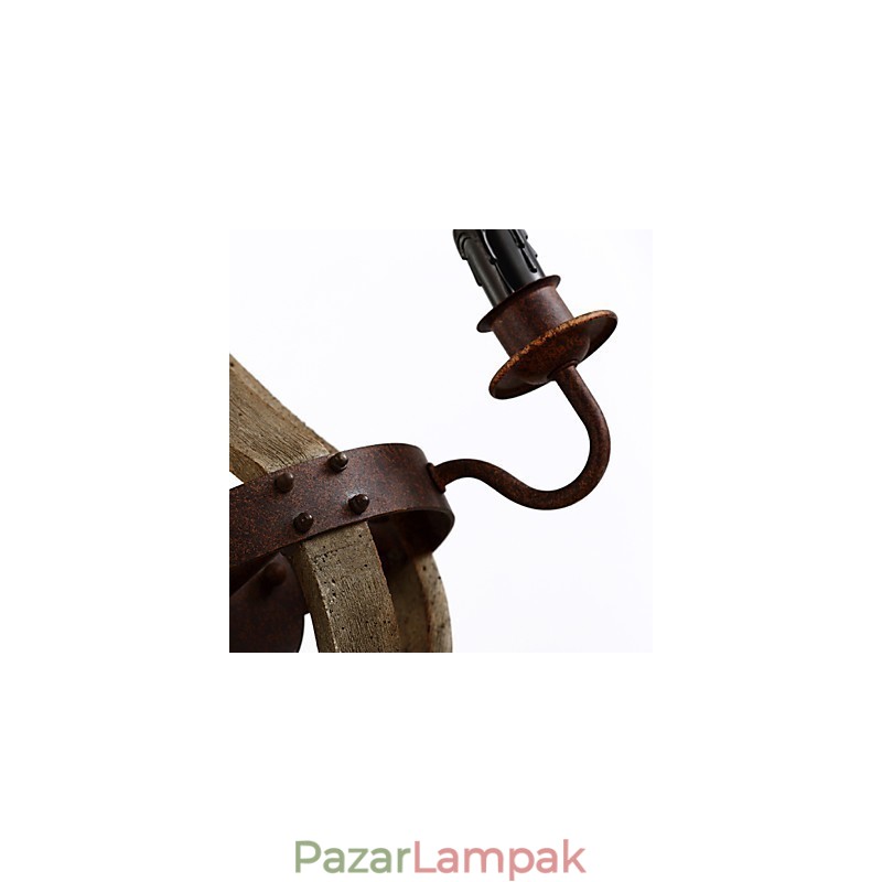 Mini stílusú falikarok, rusztikus Lodge fa bambusz