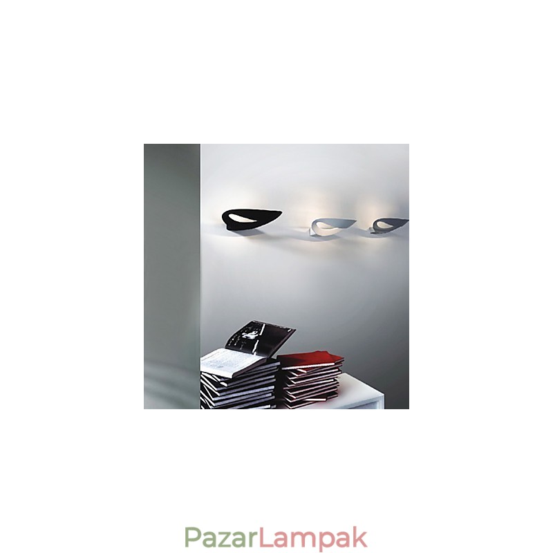 Művészi fali lámpa 1 fénnyel, fekete-fehérben