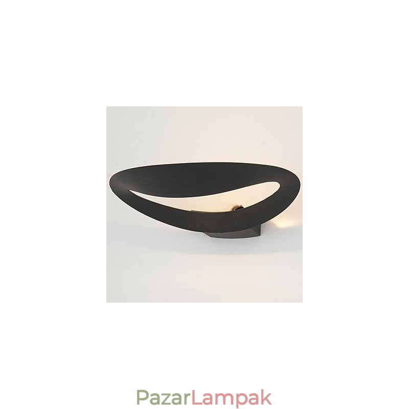 Művészi fali lámpa 1 fénnyel, fekete-fehérben