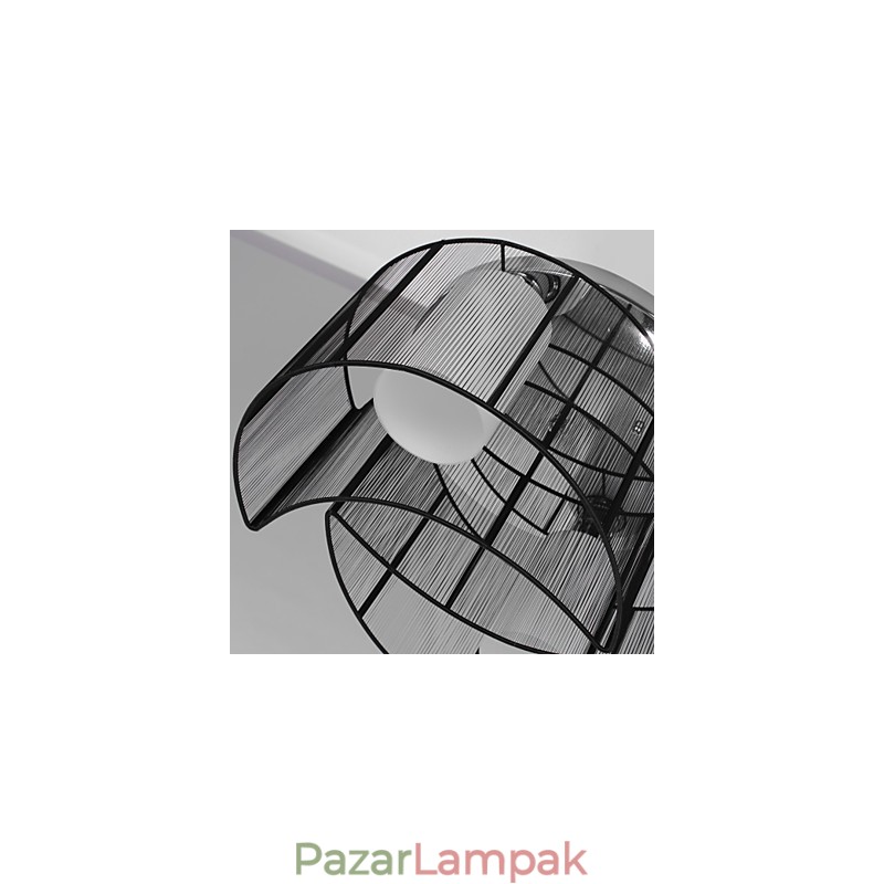 Mennyezeti lámpa Modern design 2 lámpa fekete
