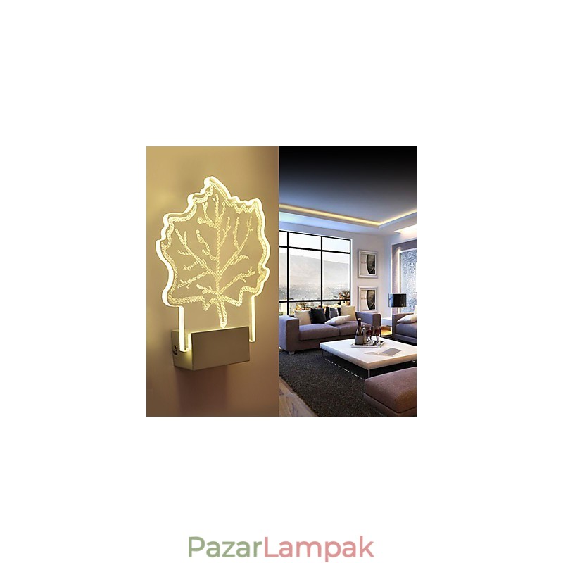 Akril fali lámpa PVC lámpa fényforgács modern kortárs fém