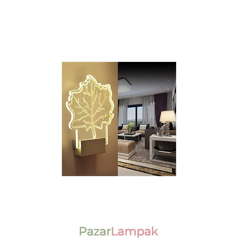Akril fali lámpa PVC lámpa fényforgács modern kortárs fém