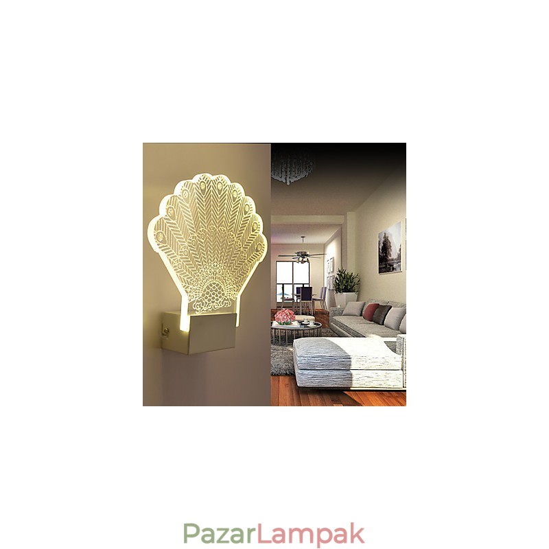 Akril fali lámpa PVC lámpa, modern kortárs fém