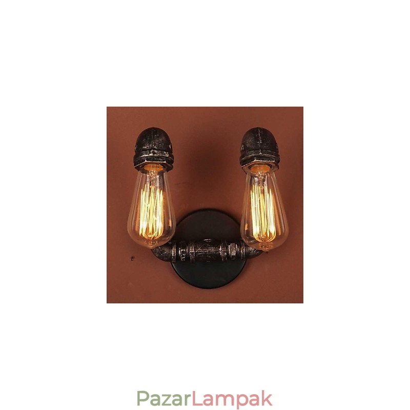 Mini stílusú fali lámpák Rusztikus Lodge fém