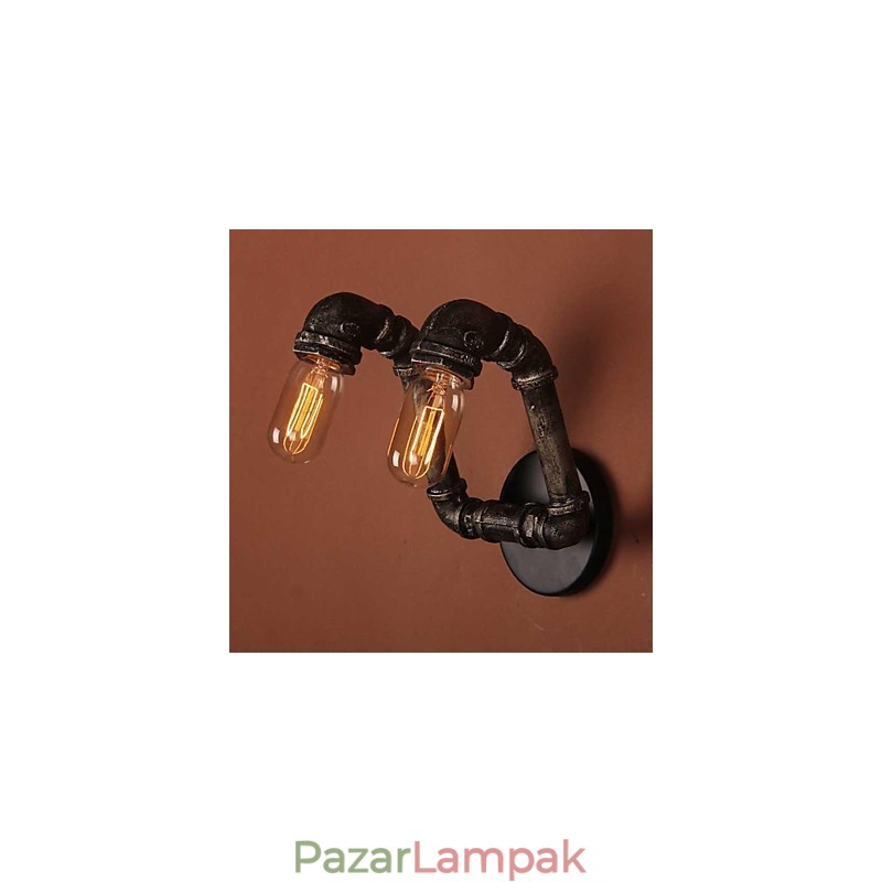 Mini stílusú fali lámpák Rusztikus Lodge fém
