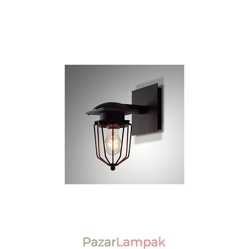 Retro kovácsolt fali lámpák egyfejű antik fali lámpa emlékeztető lámpa loft amerikai vas vintage kis ketreces fali lámpa