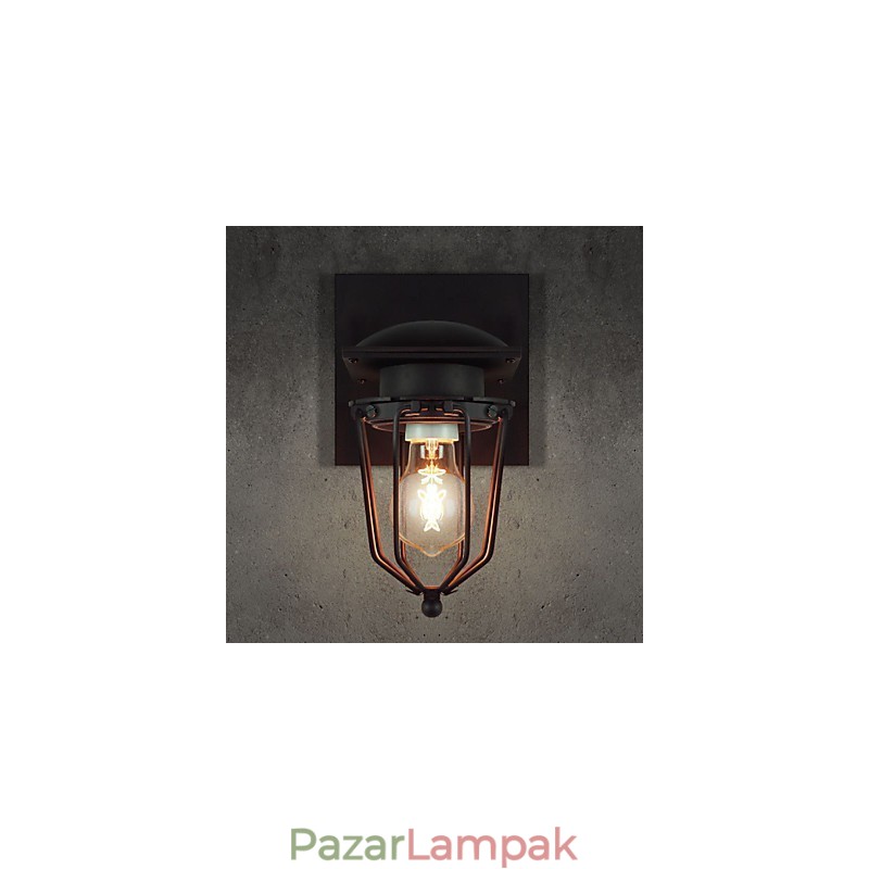 Retro kovácsolt fali lámpák egyfejű antik fali lámpa emlékeztető lámpa loft amerikai vas vintage kis ketreces fali lámpa