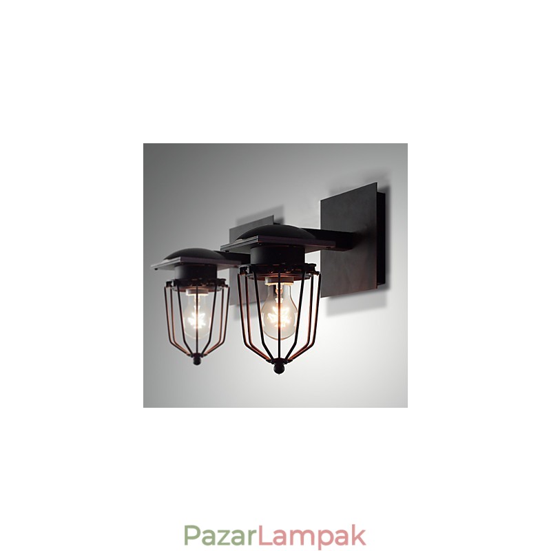 Retro kovácsolt fali lámpák egyfejű antik fali lámpa emlékeztető lámpa loft amerikai vas vintage kis ketreces fali lámpa