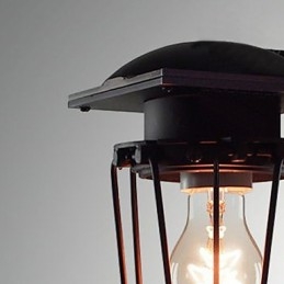 Retro kovácsolt fali lámpák egyfejű antik fali lámpa emlékeztető lámpa loft amerikai vas vintage kis ketreces fali lámpa