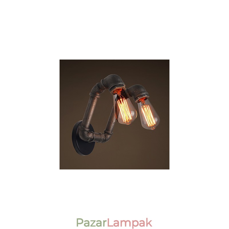 Retro fém fali lámpa kávézóhoz