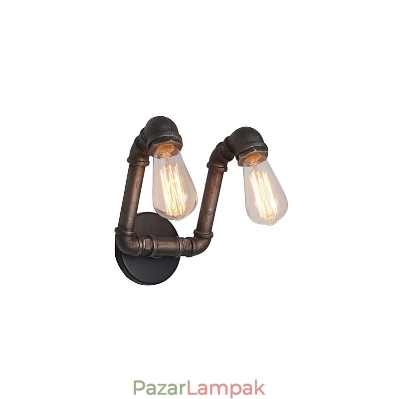 Retro fém fali lámpa kávézóhoz