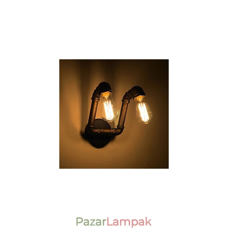 Retro fém fali lámpa kávézóhoz