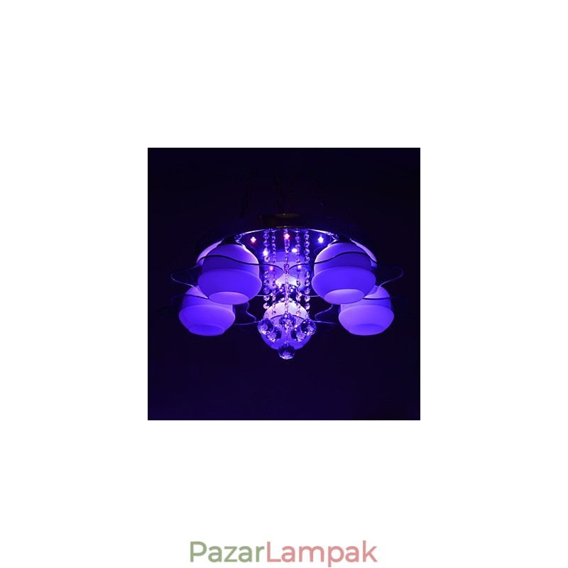 Távirányító 5 lámpa Blue Redss Modern mennyezeti lámpa süllyesztett rögzítéssel