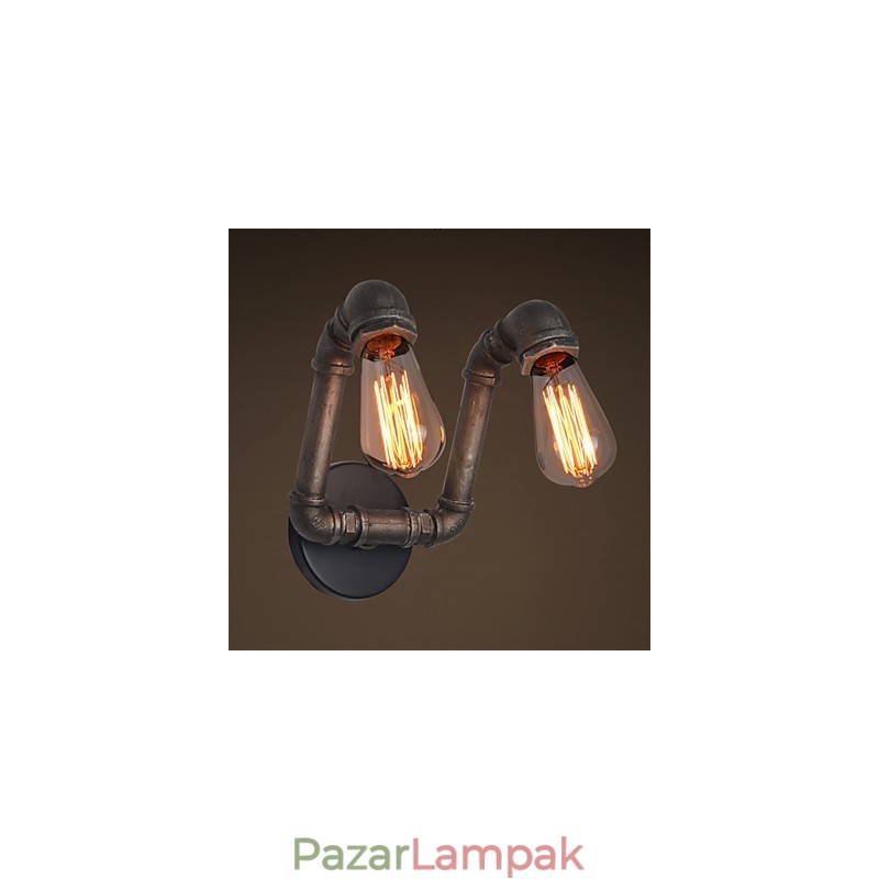 Retro fém fali lámpa kávézóhoz