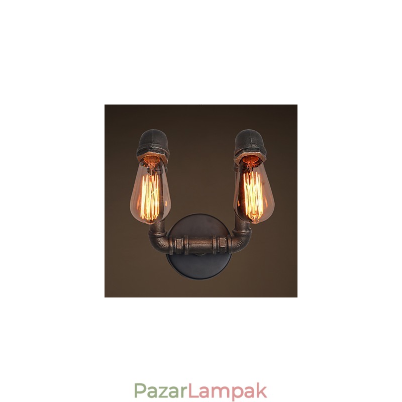 Retro fém fali lámpa kávézóhoz