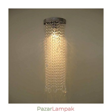 50 W MR16 krómozott fali lámpa kristály láncokkal 50 W MR16 krómozott fali lámpa kristály láncokkal