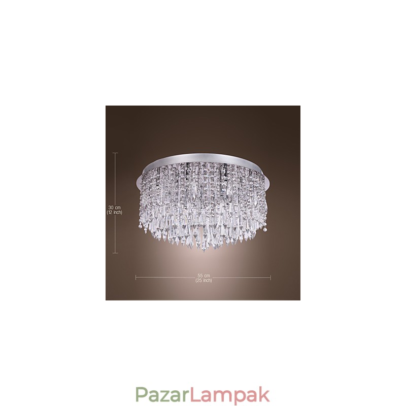 Modern, modern Crystal Chrome süllyesztett tartó