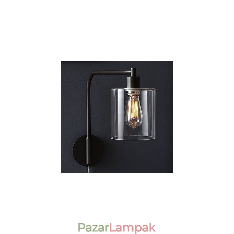 Modern fali lámpa üvegdobernyővel